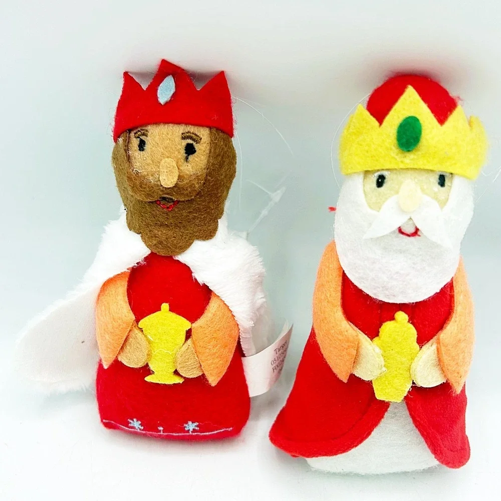 Set of 4 Target‎ Wondershop Three Wise Men & Shepherd Fabric Ornaments